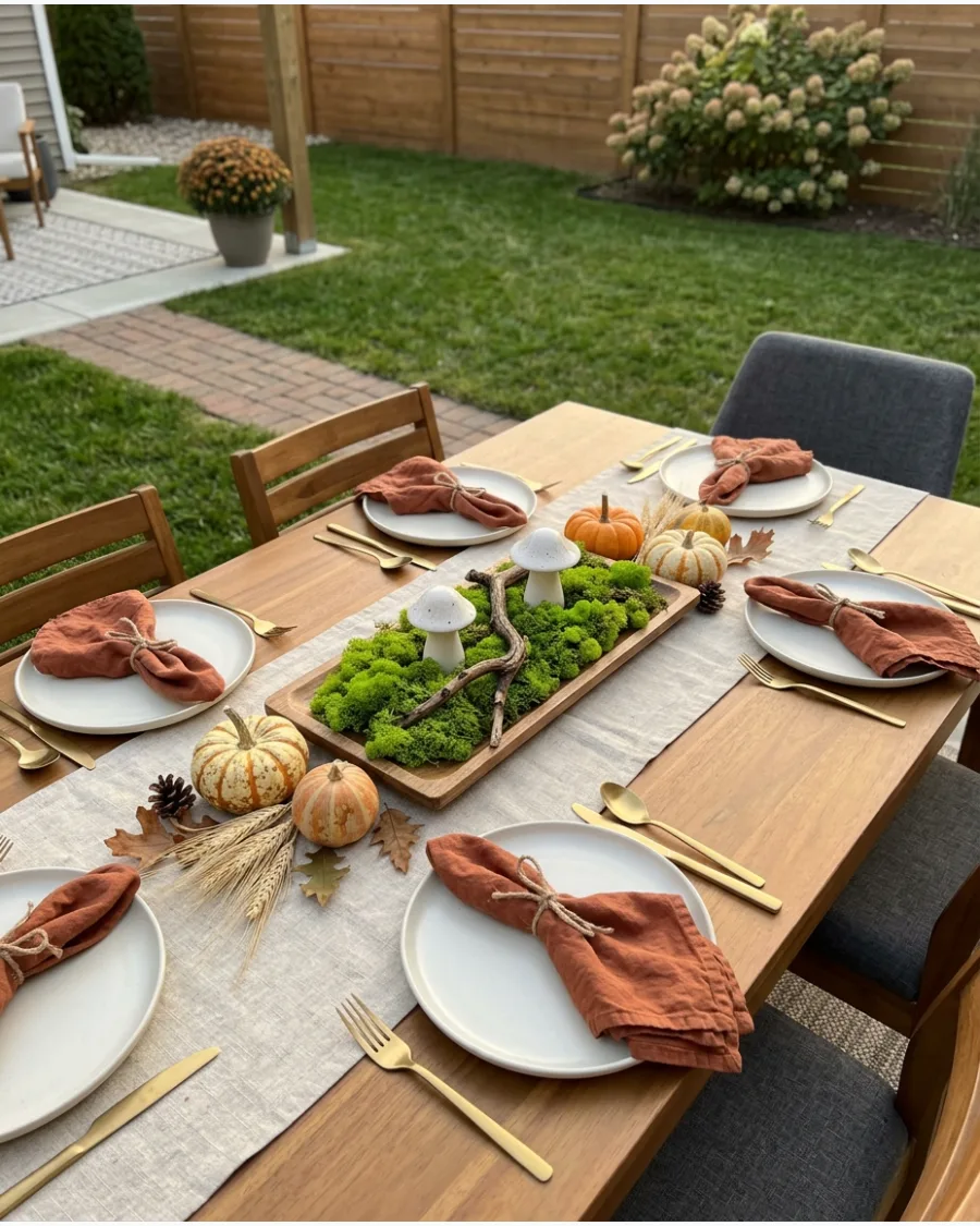 38. Moss and Woodland Thanksgiving Table