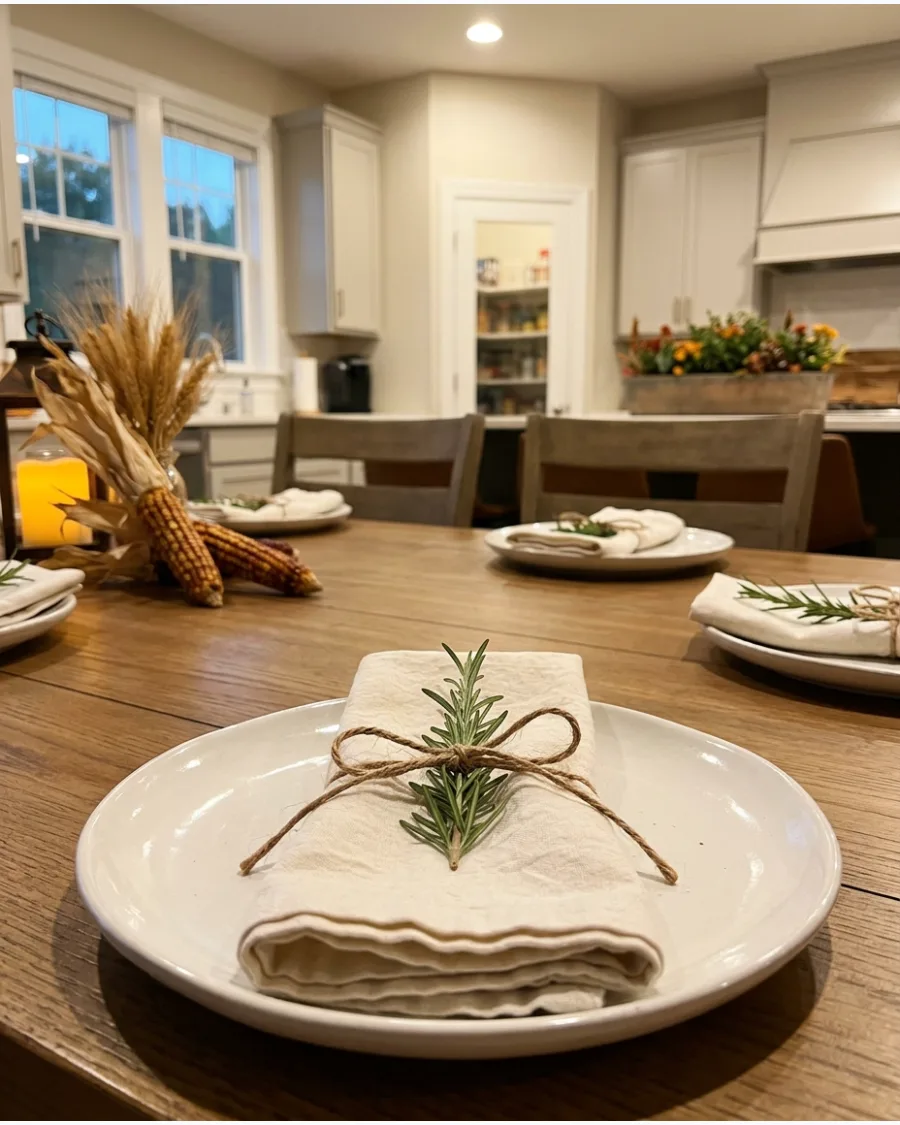39. Rosemary Napkin Decoration