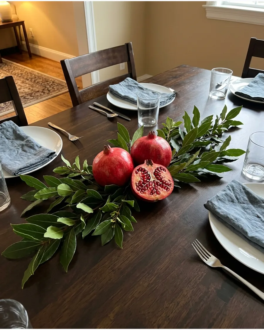 42. Pomegranate Thanksgiving Table Decoration