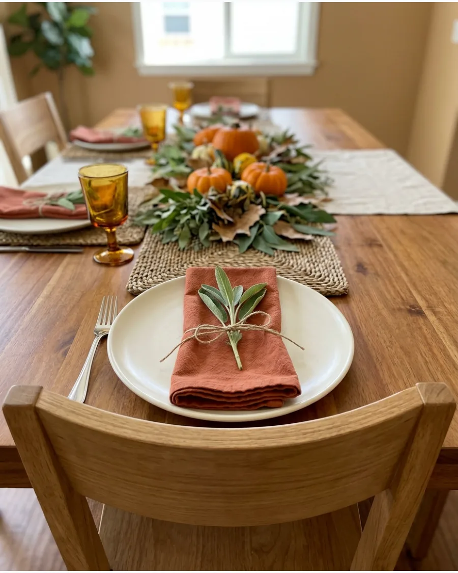 54. Rust and Sage Thanksgiving Table