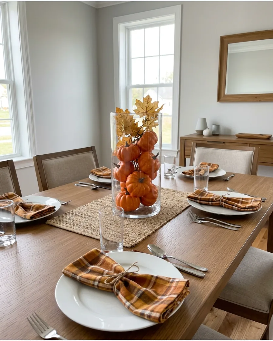 58. Dollar Store Thanksgiving Table Decoration