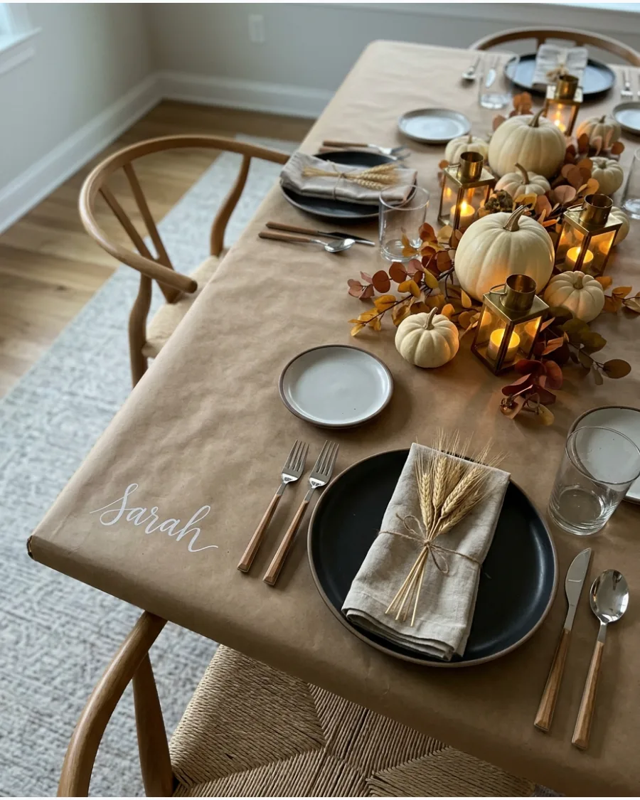 59. Kraft Paper Thanksgiving Table