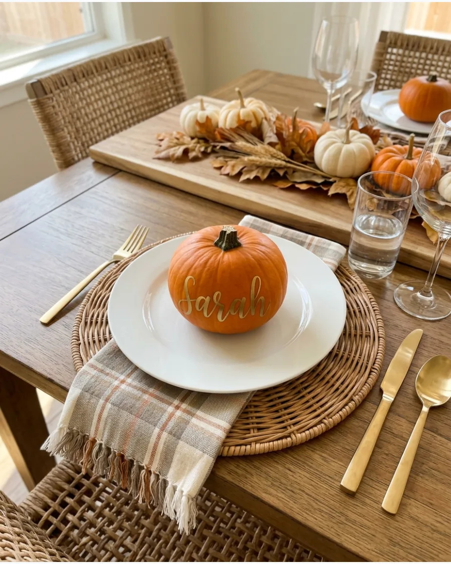 7. Small Pumpkin Place Settings