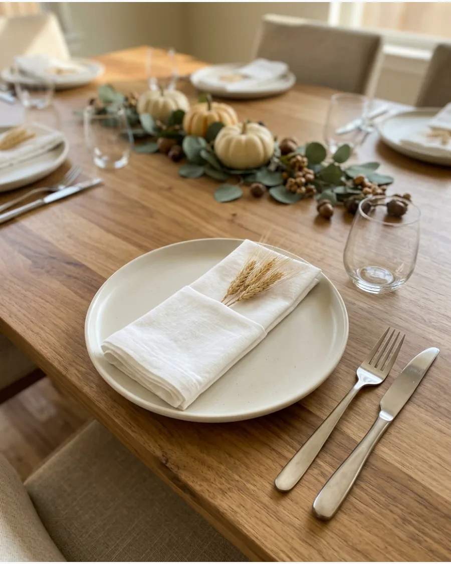 10. Minimalist Thanksgiving Place Setting