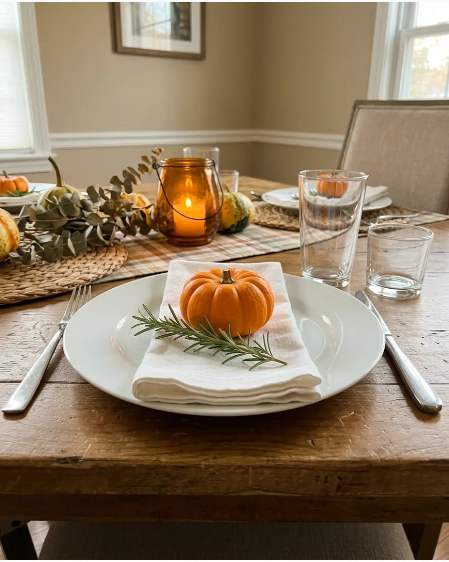 15. Pumpkin and Rosemary Place Setting
