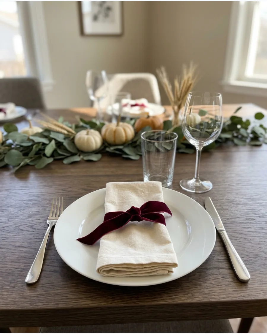 21. Velvet Ribbon Napkin Setting