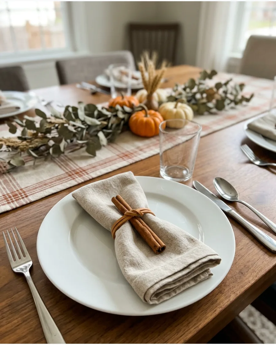 23. Cinnamon Stick Napkin Setting