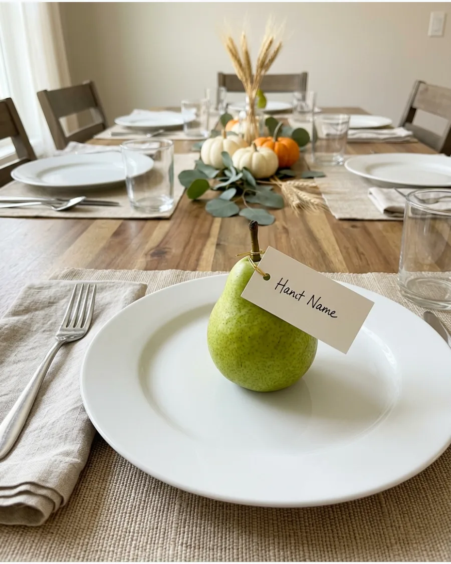 30. Pear Place Card Setting
