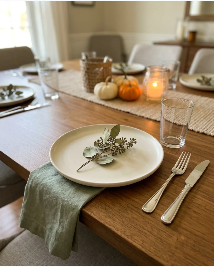44. Sage Green Thanksgiving Place Setting
