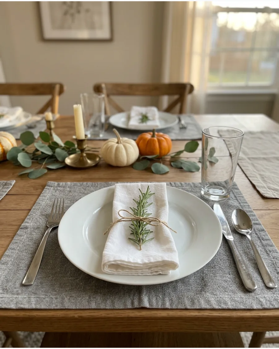 46. Everyday White Dishes Thanksgiving Setting