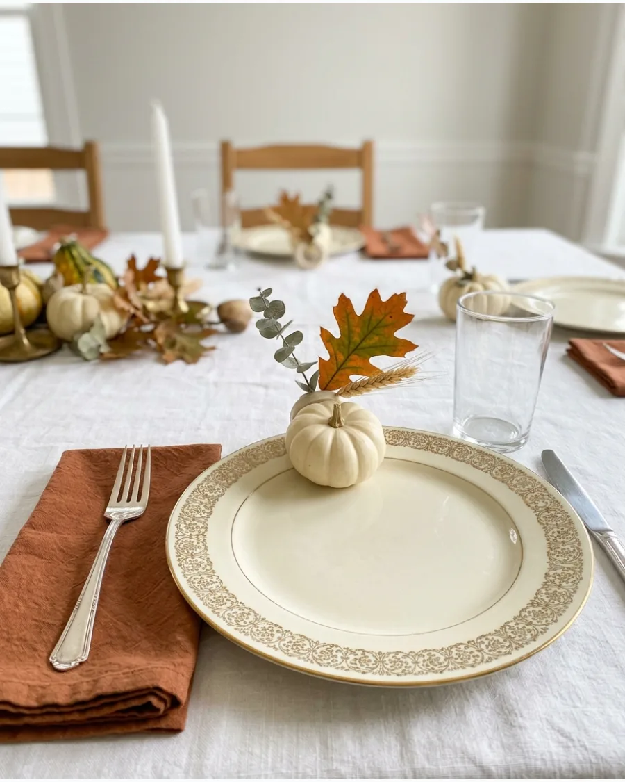 48. Thrifted Thanksgiving Place Setting