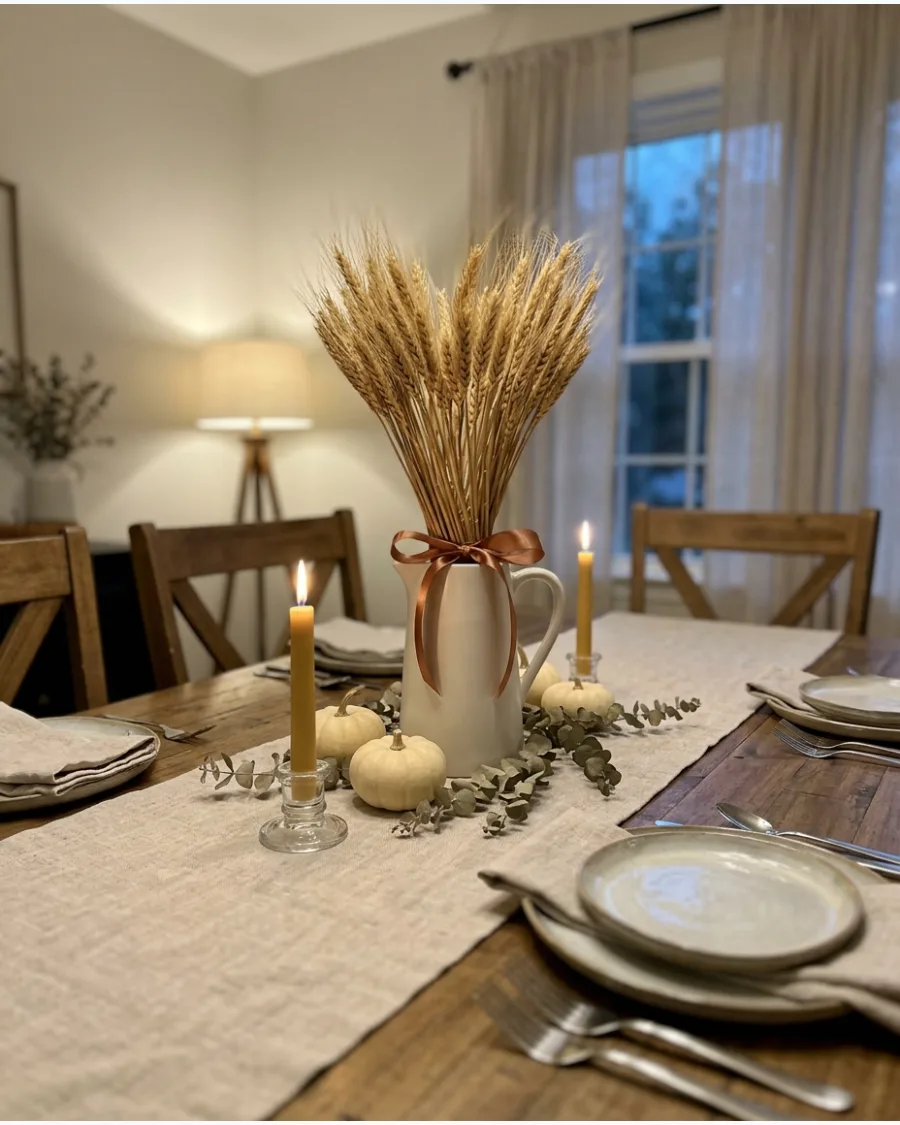 39. Wheat Thanksgiving Tablescape