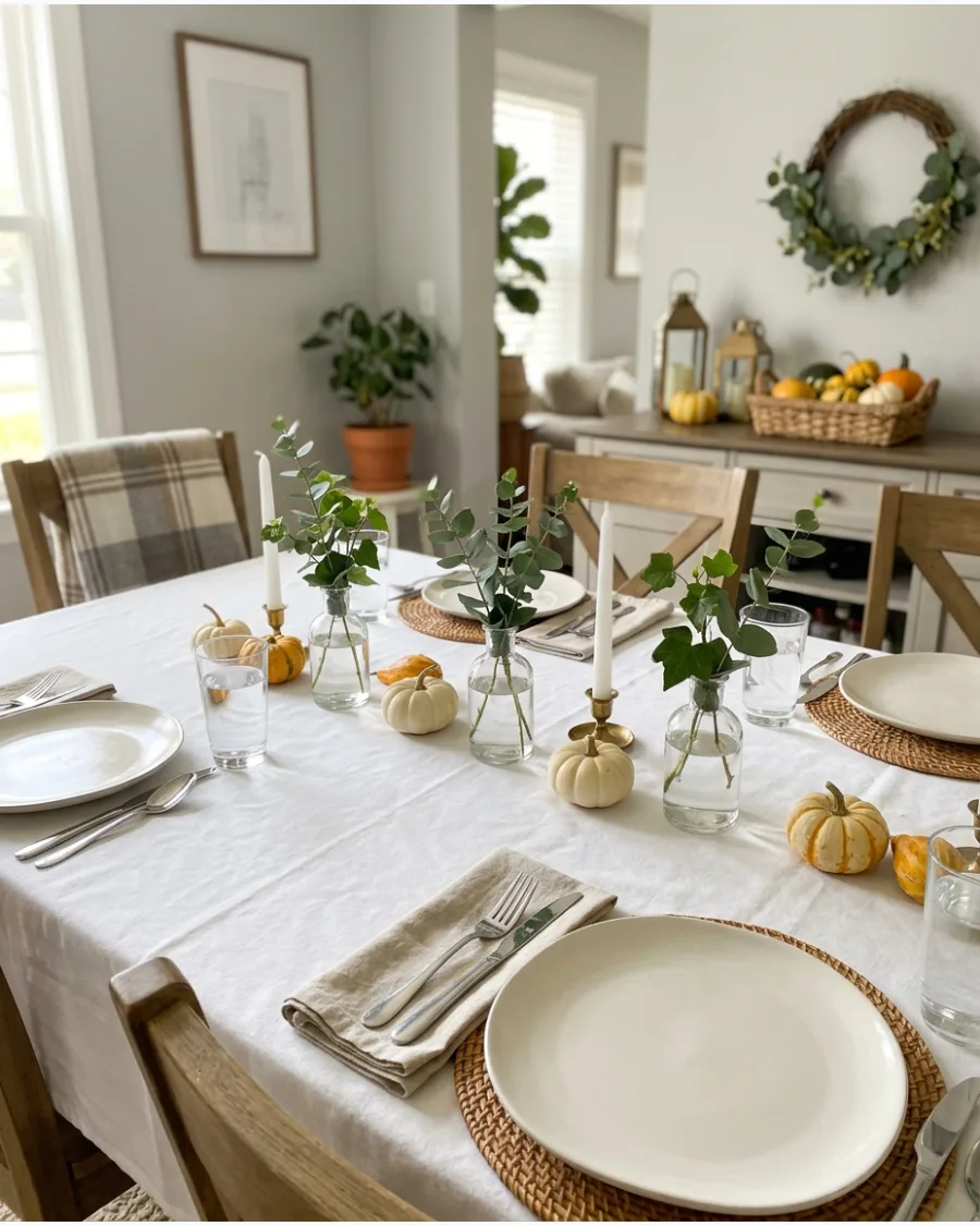 40. Grocery Store Greenery Thanksgiving Tablescape