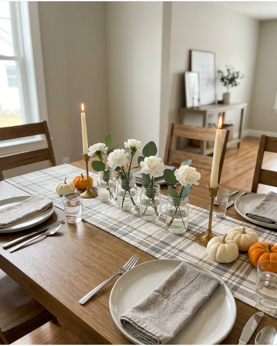 44. Grocery Store Flower Thanksgiving Tablescape