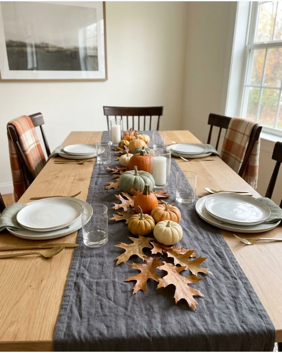 47. No-Tablecloth Thanksgiving Tablescape