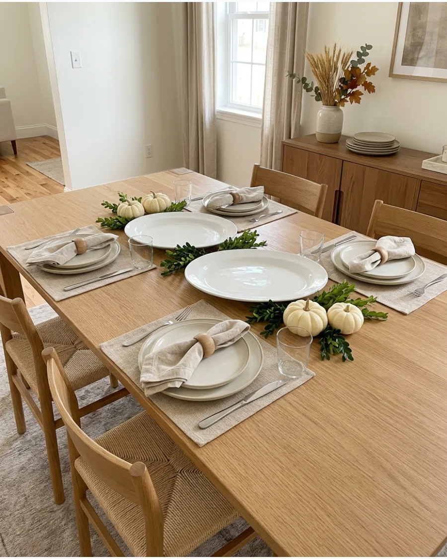 49. Simple Family-Style Thanksgiving Tablescape