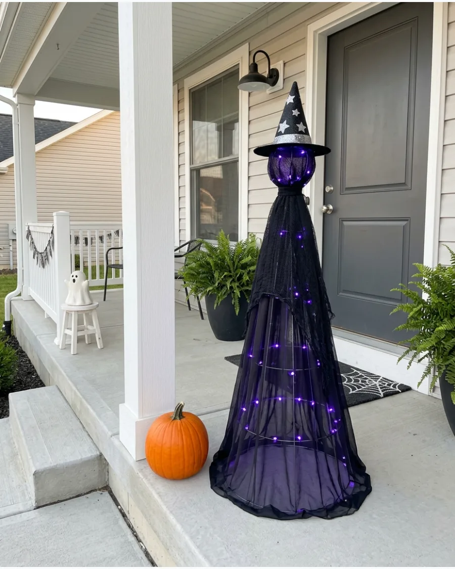 11. Purple Light-Up Witch