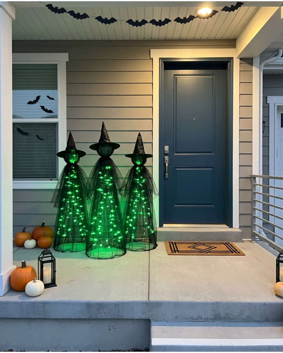 22. Three Glowing Green Witches