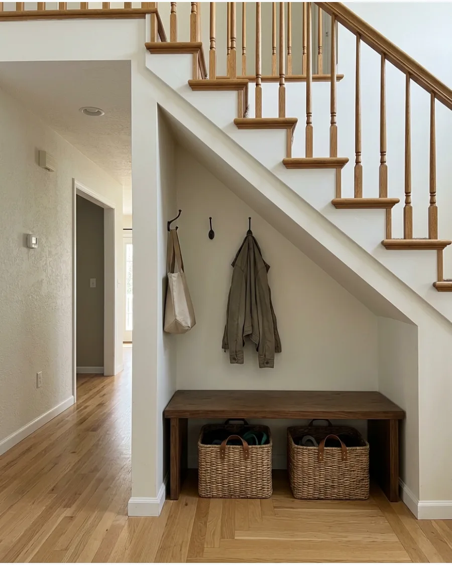 11. Small Under-Stairs Mudroom