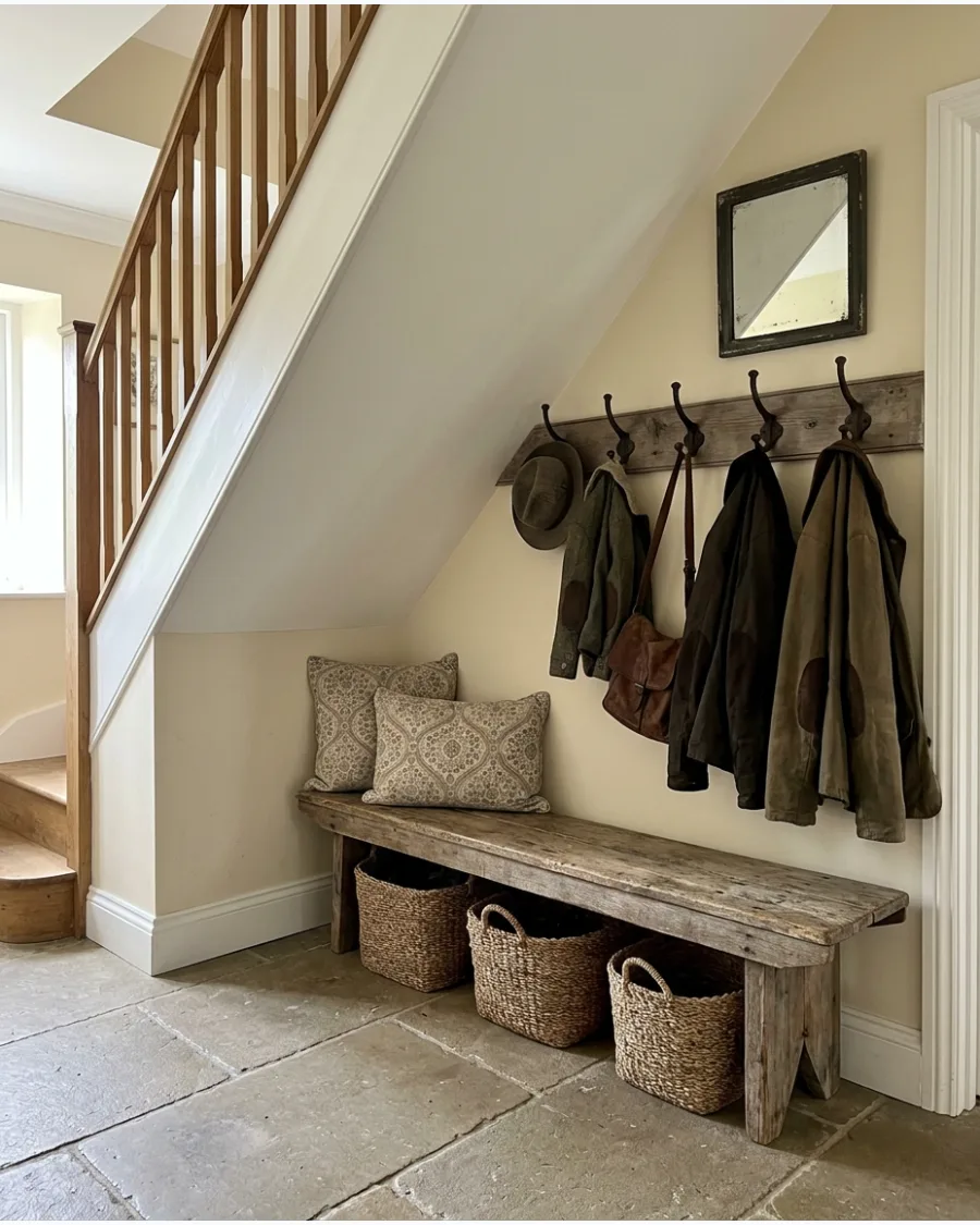 38. Vintage Under-Stairs Mudroom