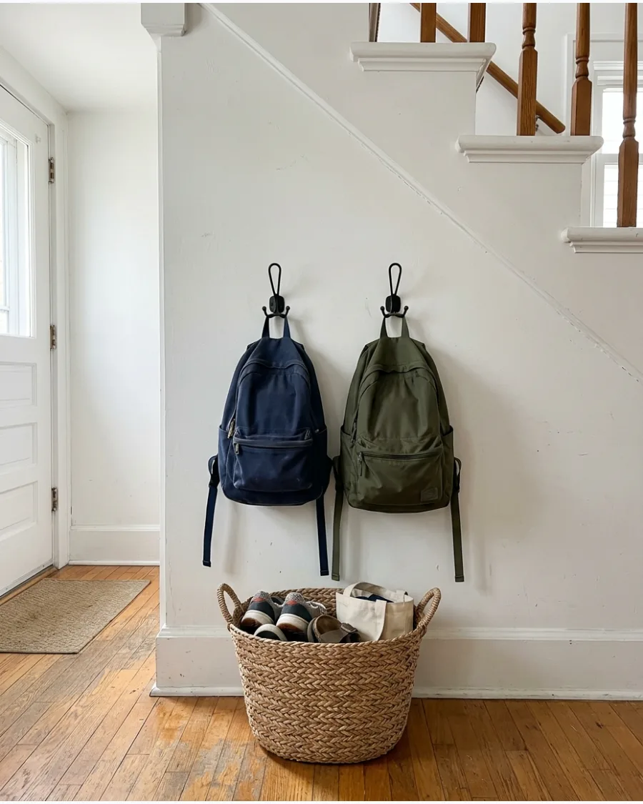 43. Under-Stairs Backpack Drop Zone