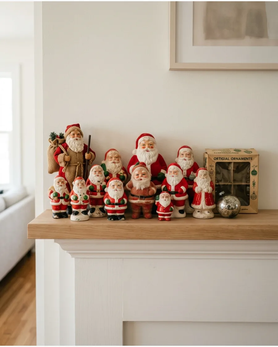 14. Vintage Santa Figurine Collection