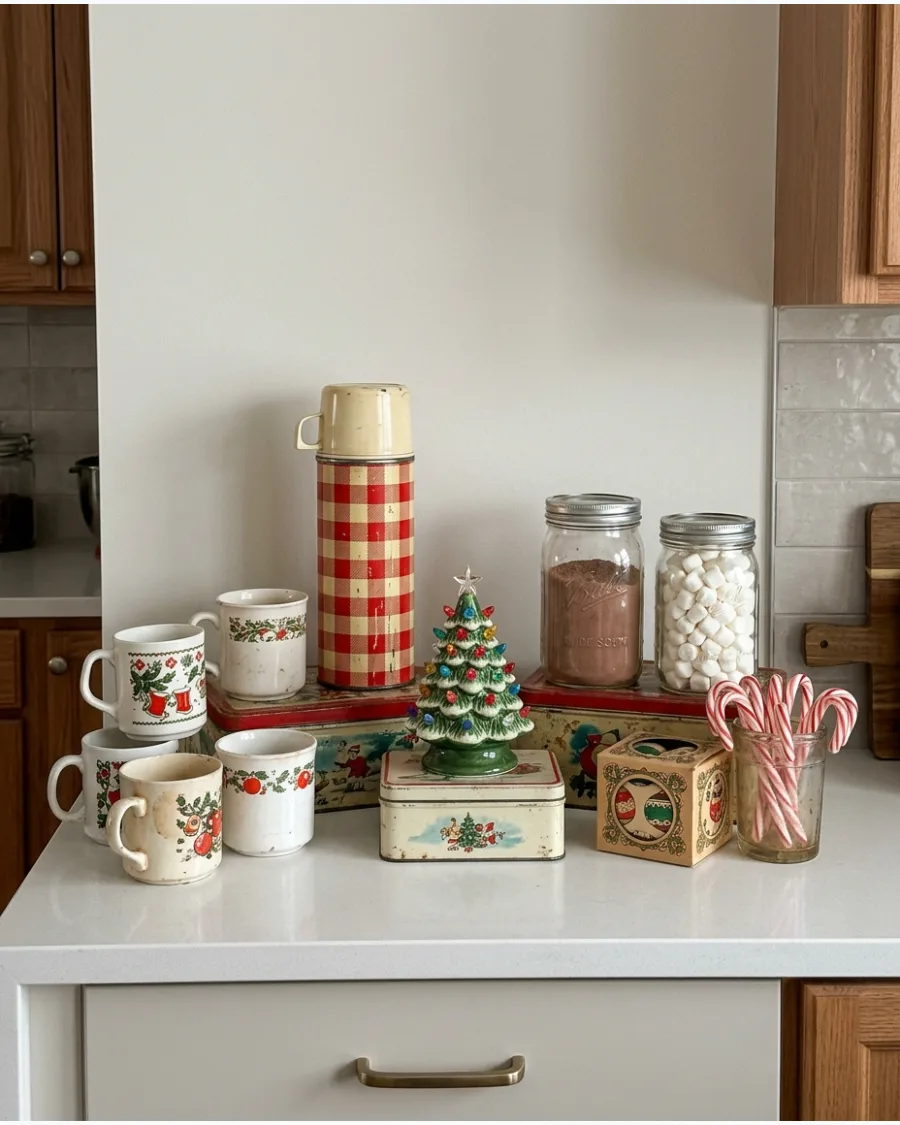 49. Vintage Christmas Tea and Cocoa Station