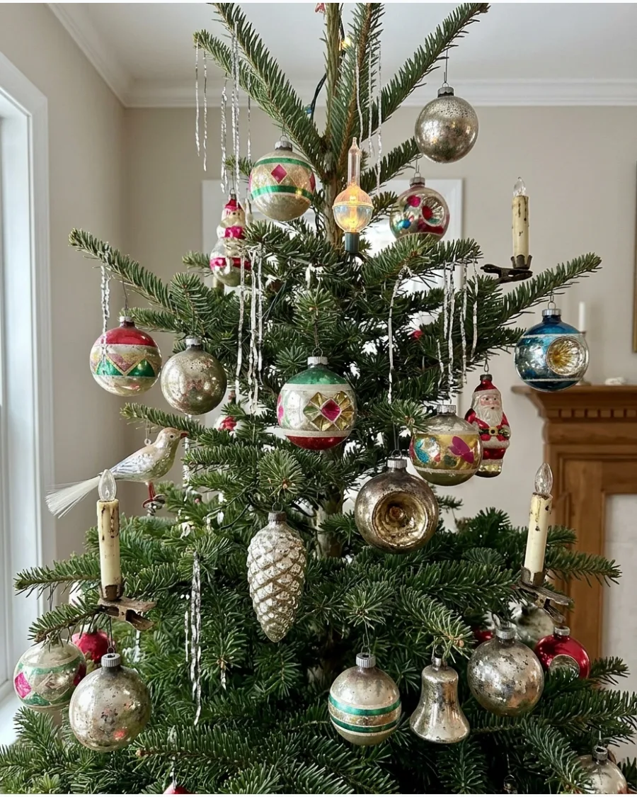 10. Mismatched Heirloom Glass Ornament Collection
