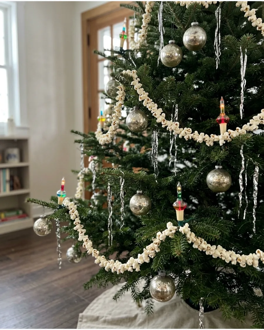 11. Vintage Popcorn Christmas Garland