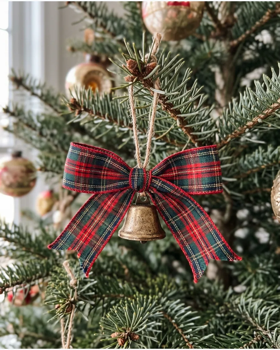 33. Tartan Plaid Christmas Tree Bows