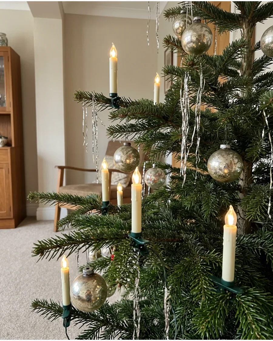 37. Clip-On LED Candle Tree Lights