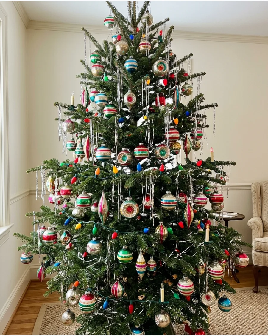 41. 1950s Shiny Brite Christmas Tree Decorations