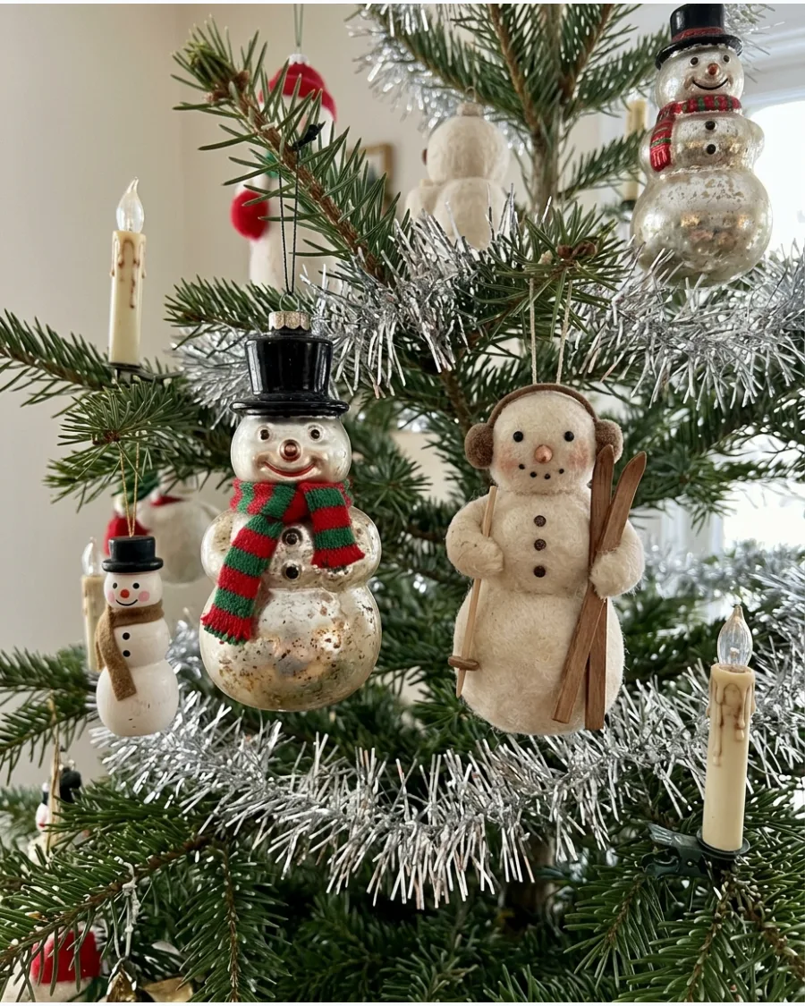 52. Vintage Snowman Christmas Ornaments