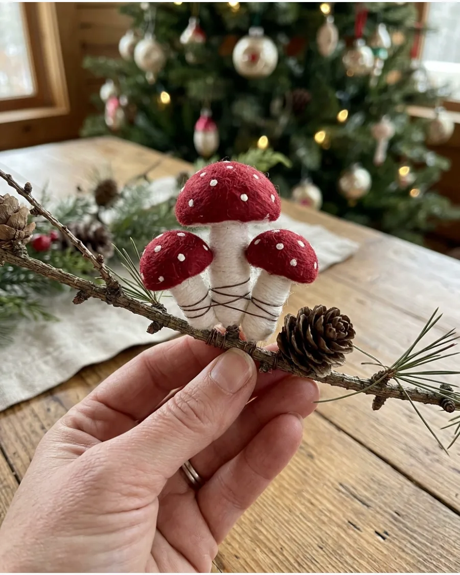 55. Spun Cotton Christmas Ornaments