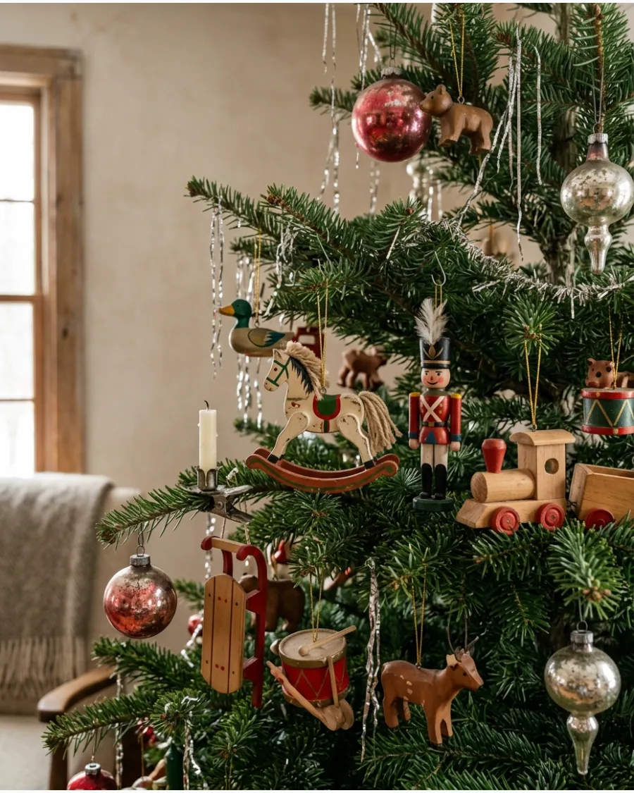 56. Vintage Wooden Toy Ornaments
