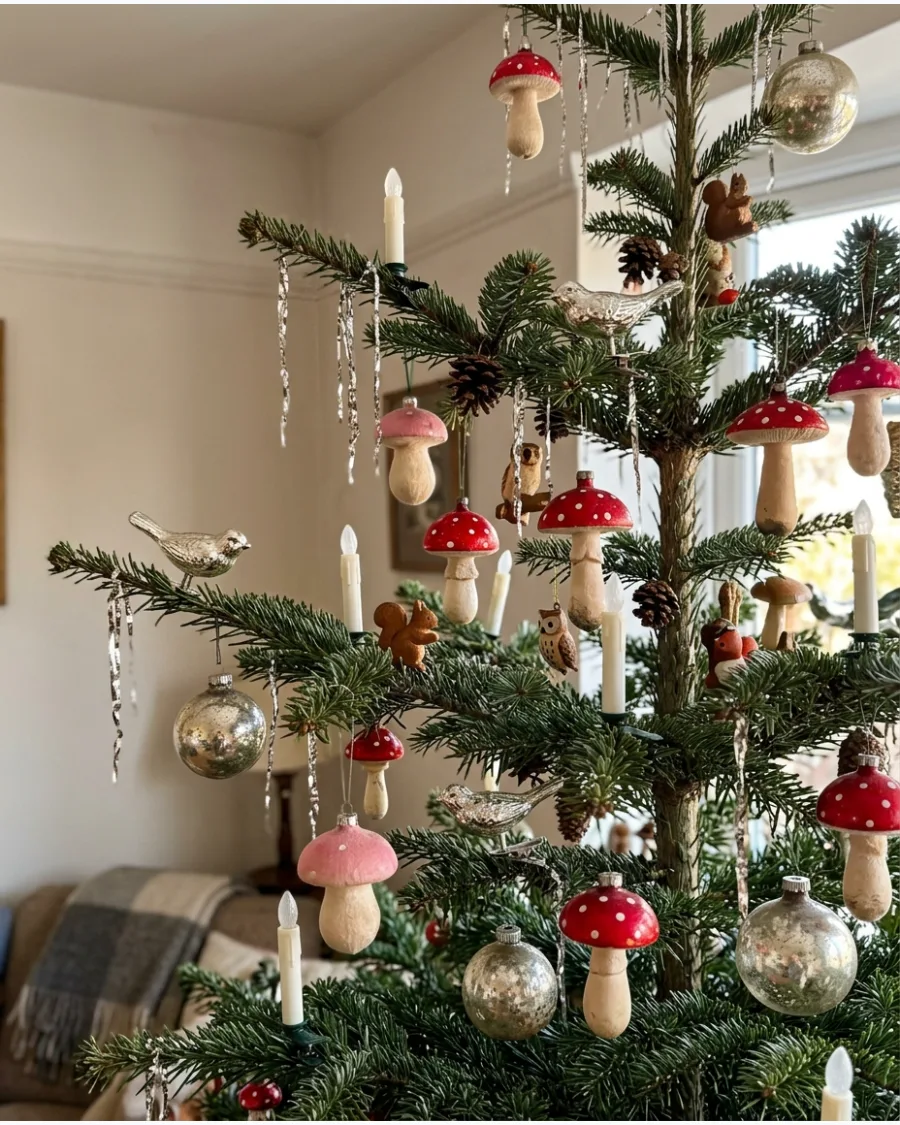 58. Vintage Mushroom Christmas Ornaments