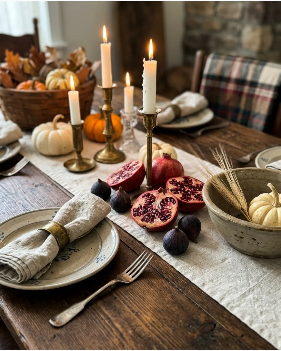 24. Vintage Fruit Thanksgiving Tablescape