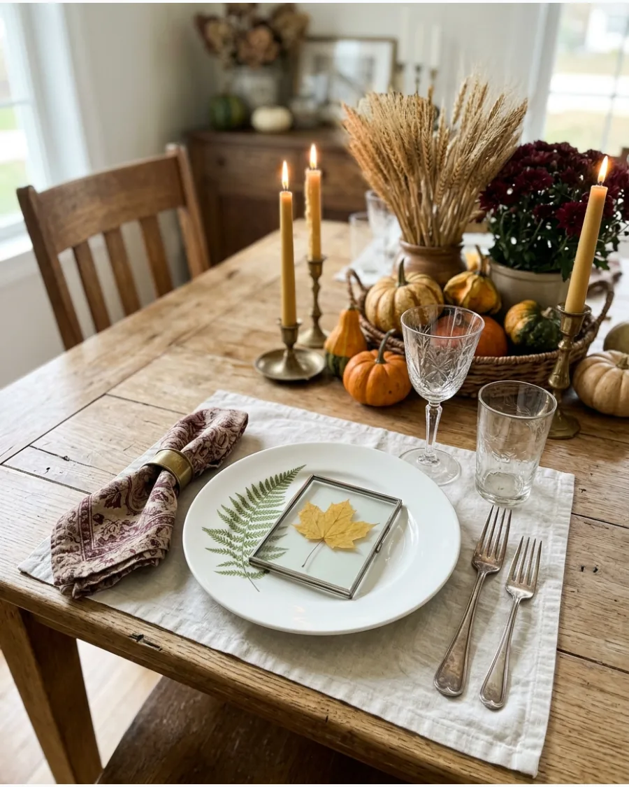 33. Vintage Botanical Thanksgiving Tablescape