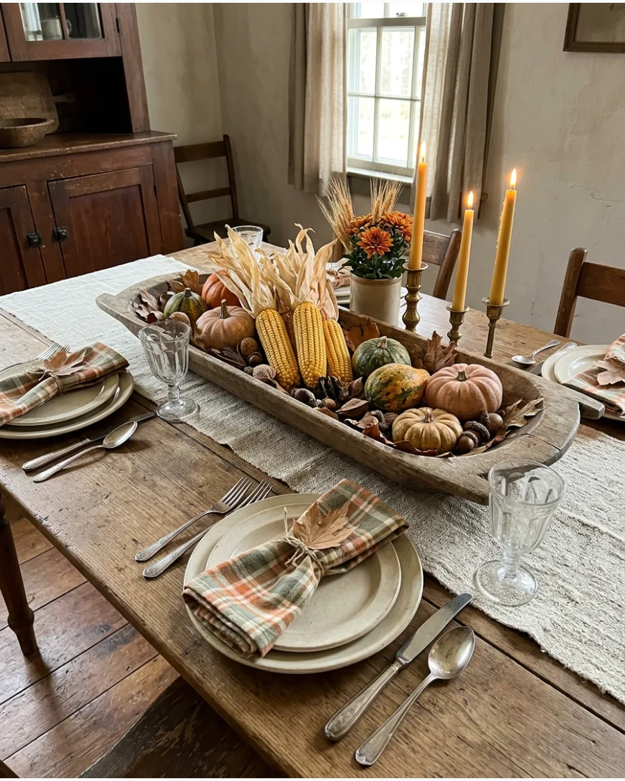 50. Rustic Primitive Thanksgiving Tablescape