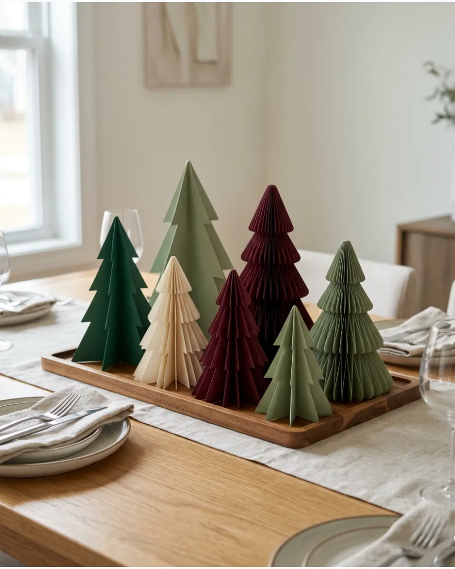46. Paper Christmas Tree Centerpiece