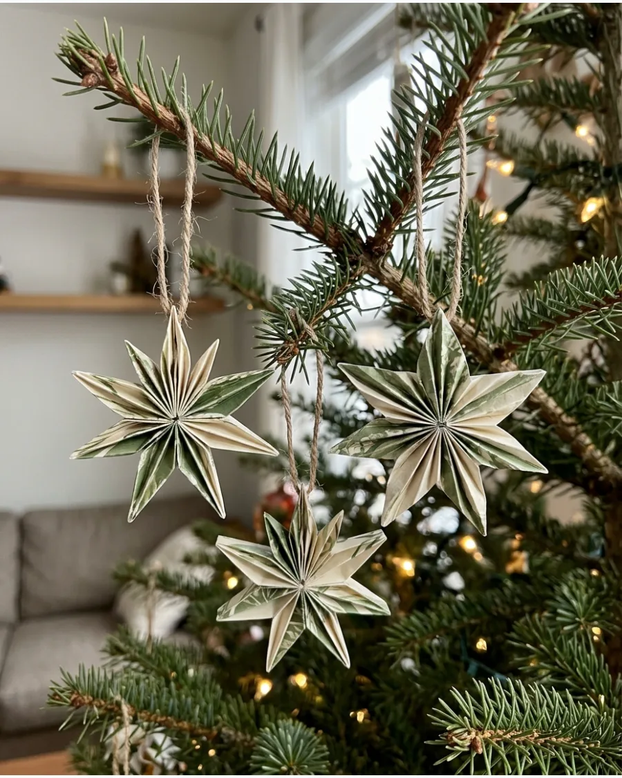 18. Accordion Paper Star Ornaments