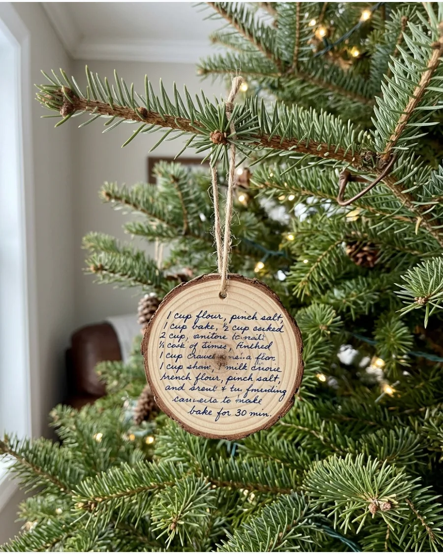43. Handwritten Recipe Ornaments