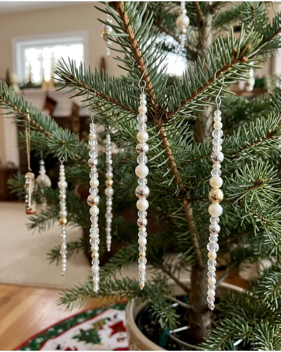 51. Retro Beaded Icicle Ornaments