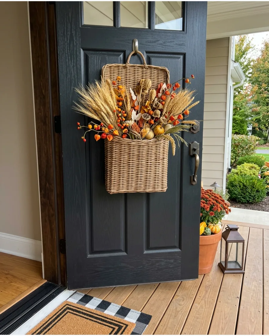 20. Harvest Basket Door Display