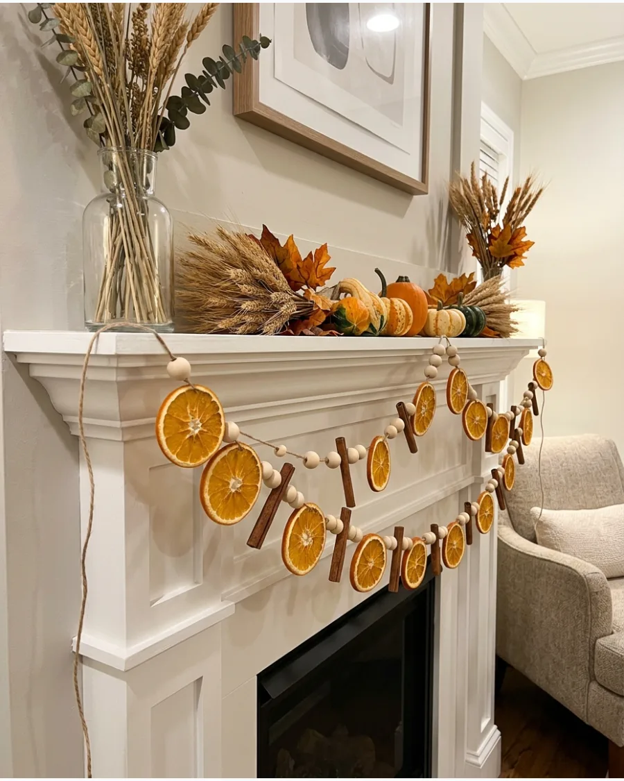 21. DIY Dried Orange Thanksgiving Garland