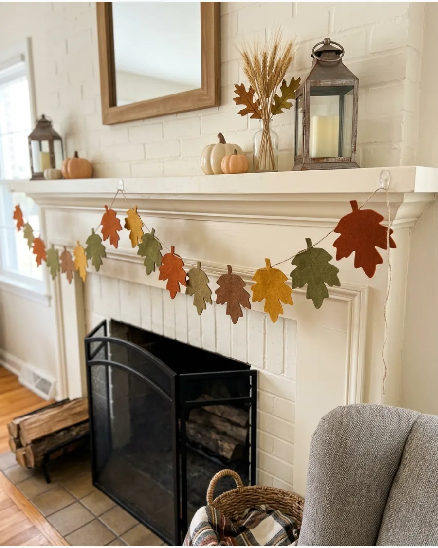 22. DIY Felt Leaf Garland