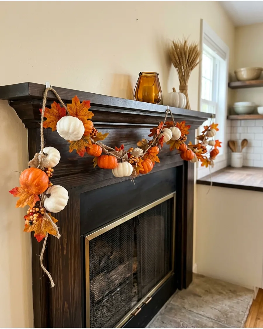 24. DIY Mini Pumpkin Garland
