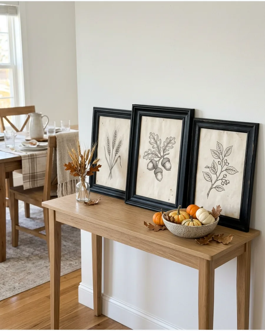 42. DIY Botanical Fall Print Frames