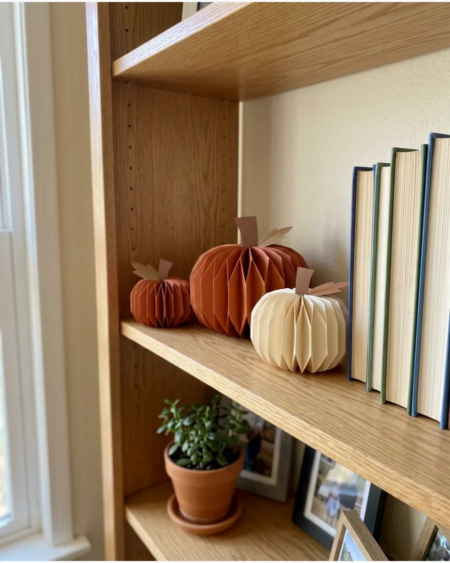 43. DIY Paper Pumpkin Decorations