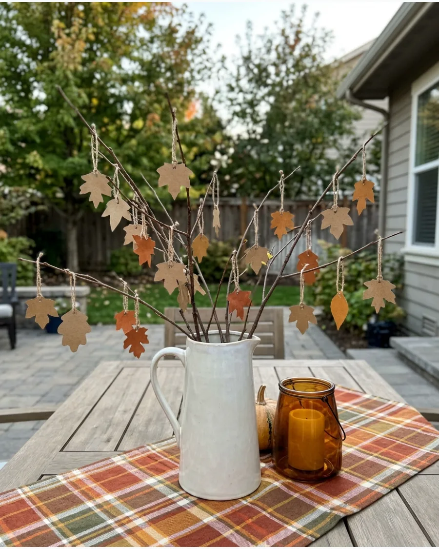 45. DIY Kraft Paper Thankful Tree